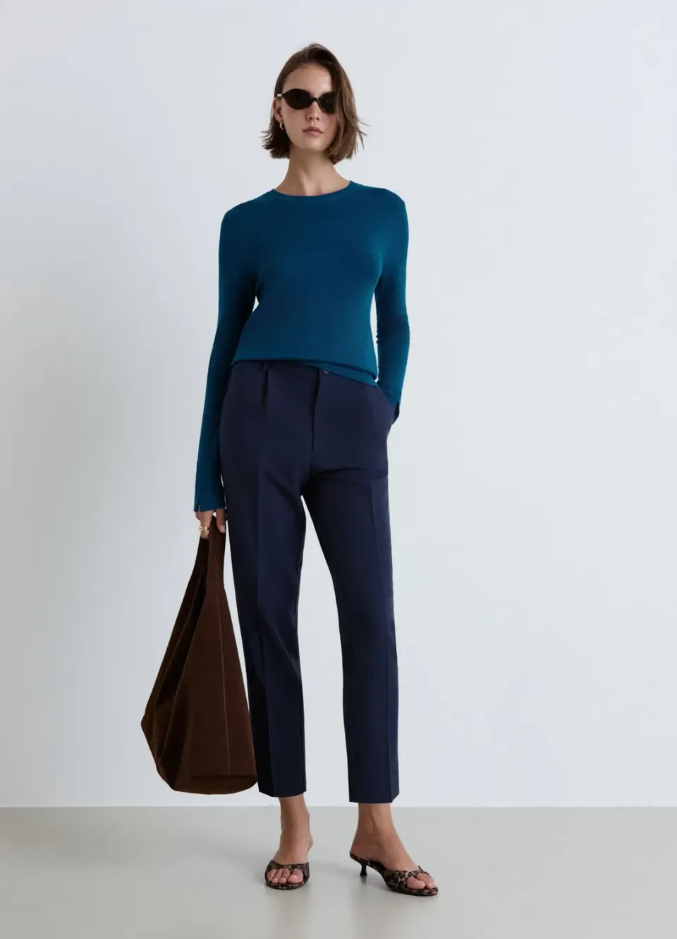 Calliope Pantalon Pinces Femme Taille Élastiquée