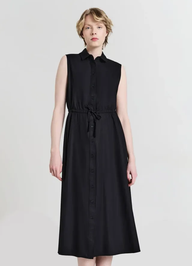 Calliope robe longue femme chemise sans manches