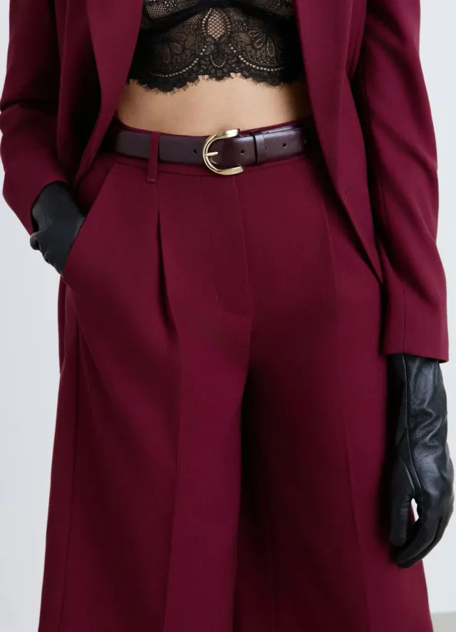 Calliope Ceinture fine femme unie boucle dorée