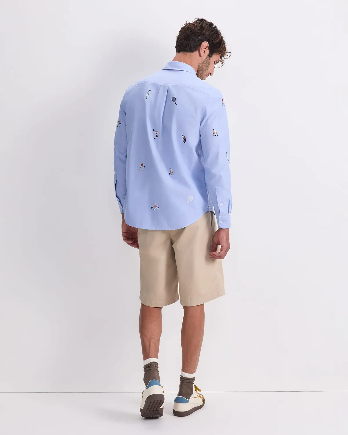 Sportscraft Oxford chemise homme coton broderie tennis