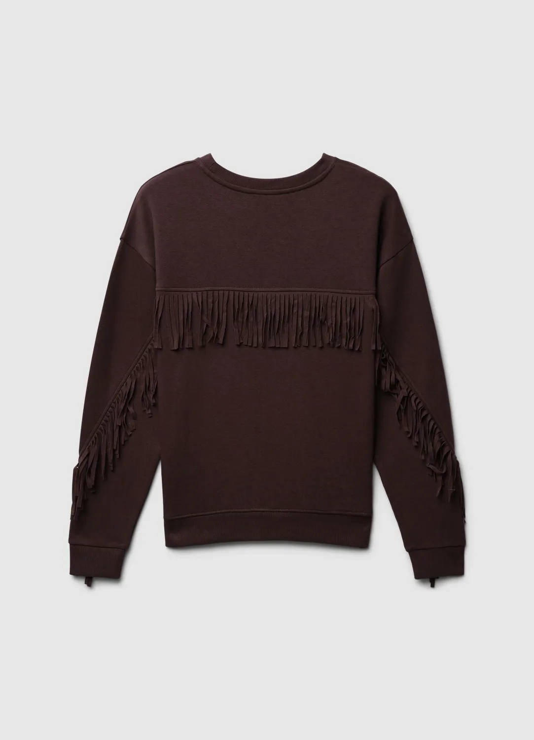 Calliope sweat femme franges col rond