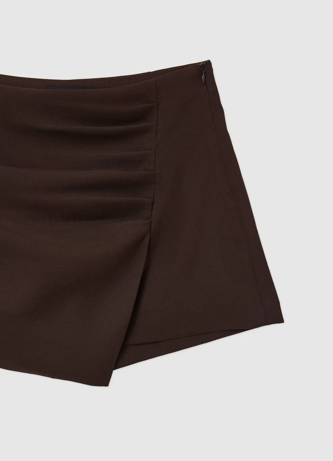 Calliope jupe-short plissée femme zip latéral