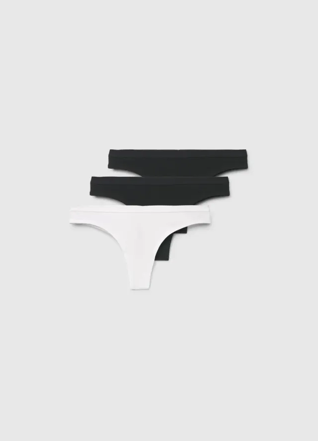 Calliope Lot 3 Slips Brésiliens Unis Femme Taille S