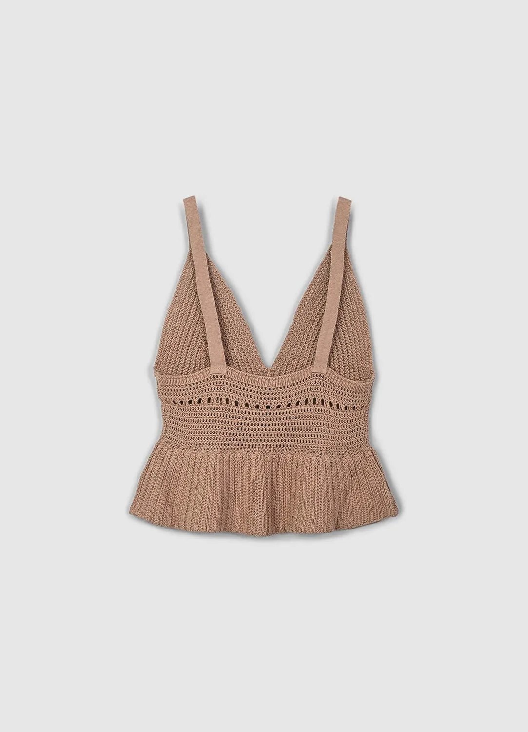 Calliope top peplum femme en coton uni taille S