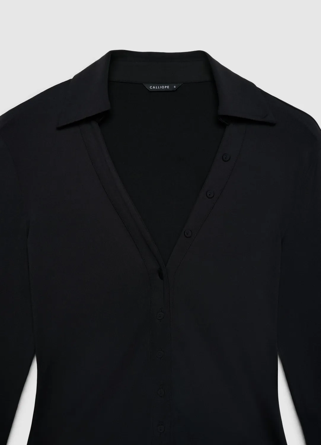 Calliope unie chemise femme manches longues cintrée