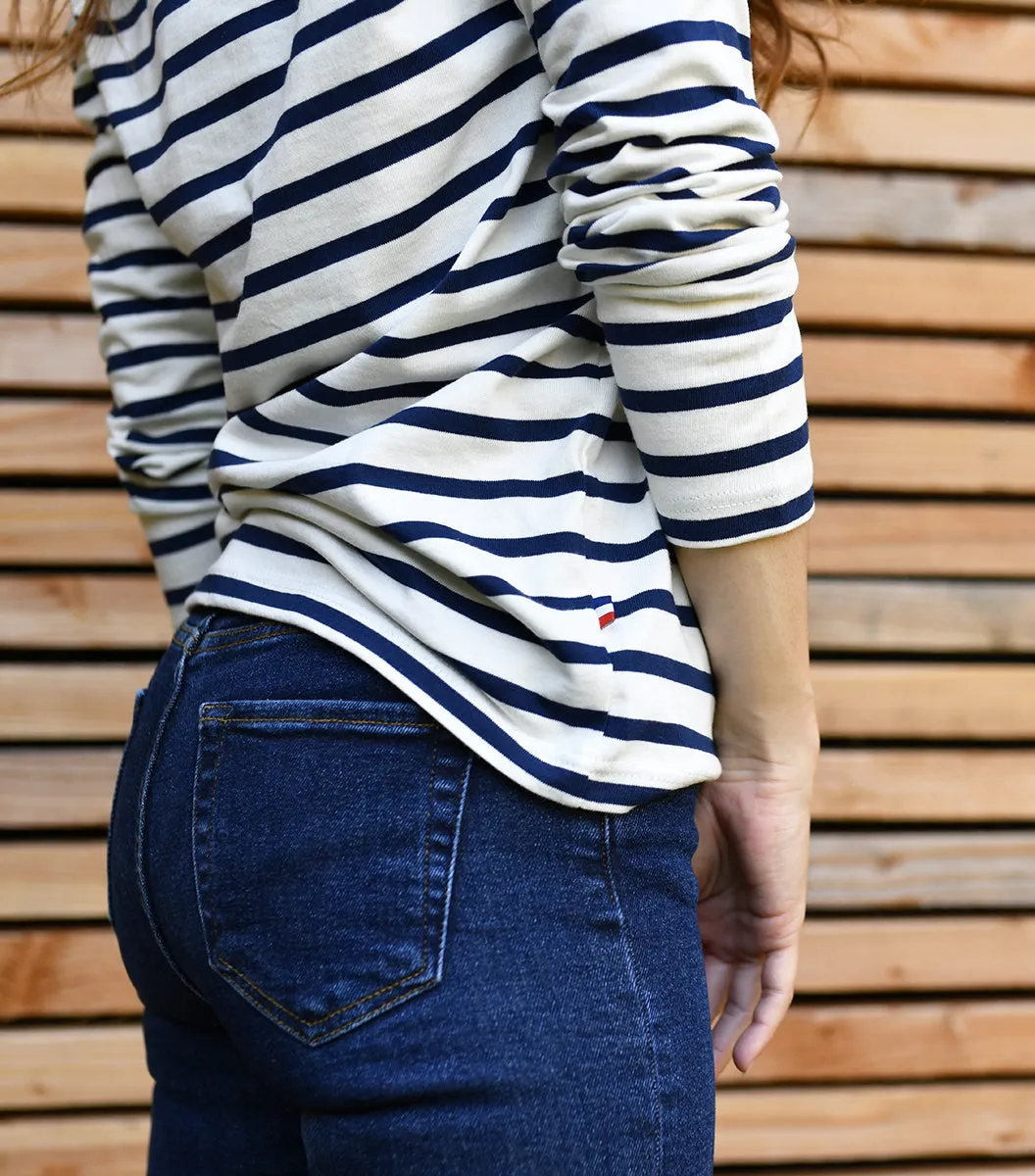 Cocorico Intemporel marinière femme manches longues coton