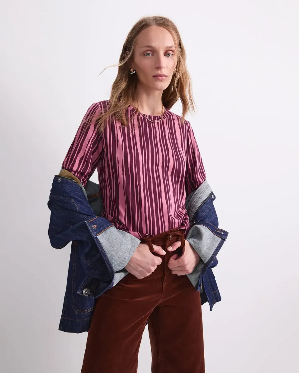 Sportscraft Stripe Print Mercerised tee rayé femme 3/4