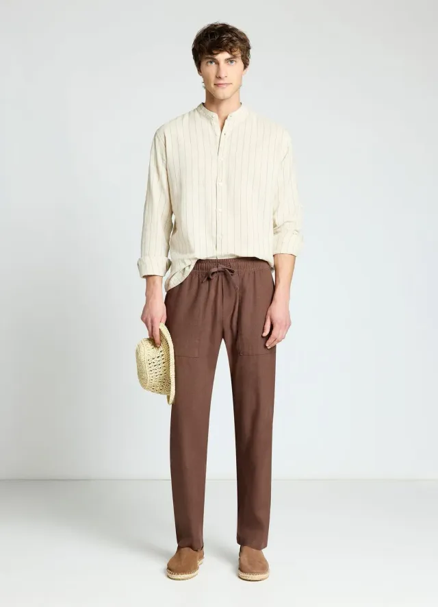 Calliope Pantalon Jogger Homme en Lin