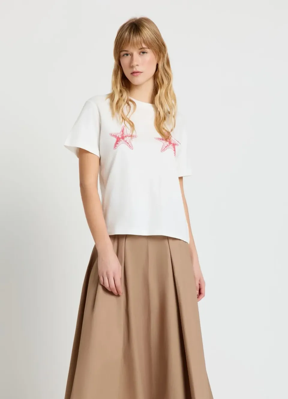 Calliope Mare t-shirt femme imprimé mer coton