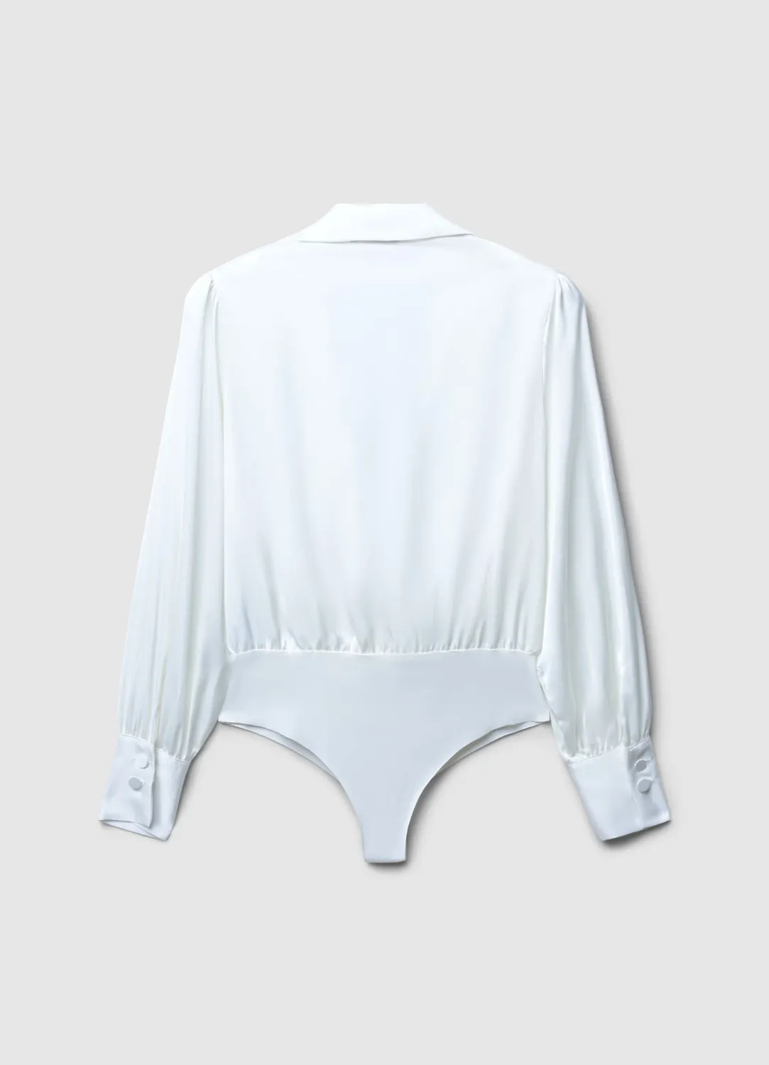 Calliope chemise body satinée manches longues