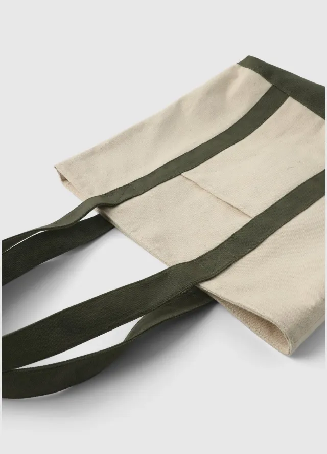 Calliope Shopper canvas tote bag unie poche
