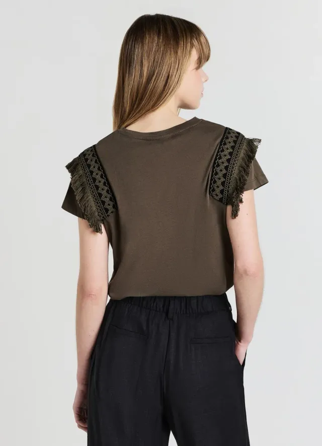 Calliope t-shirt femme coton à galon