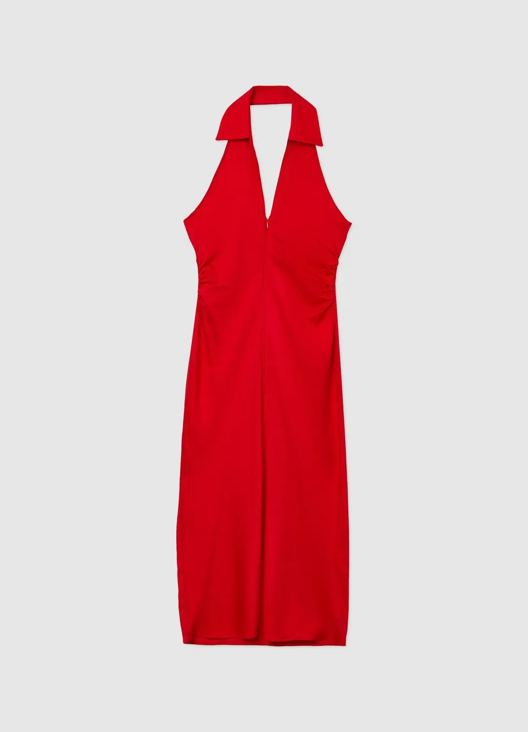 Calliope robe polo fendue midi femme zip
