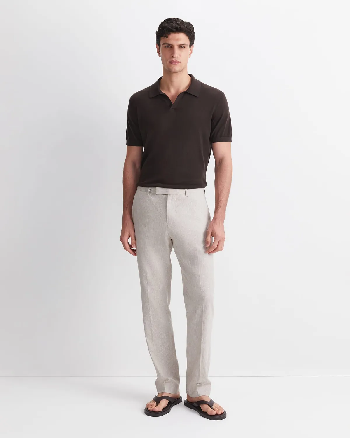 Sportscraft Jeffrey pantalon costume lin coton fuselé