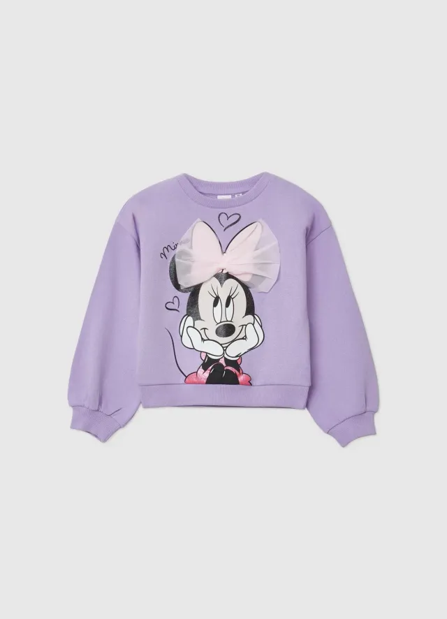 Calliope Sweat Minnie nœud tulle fille coton