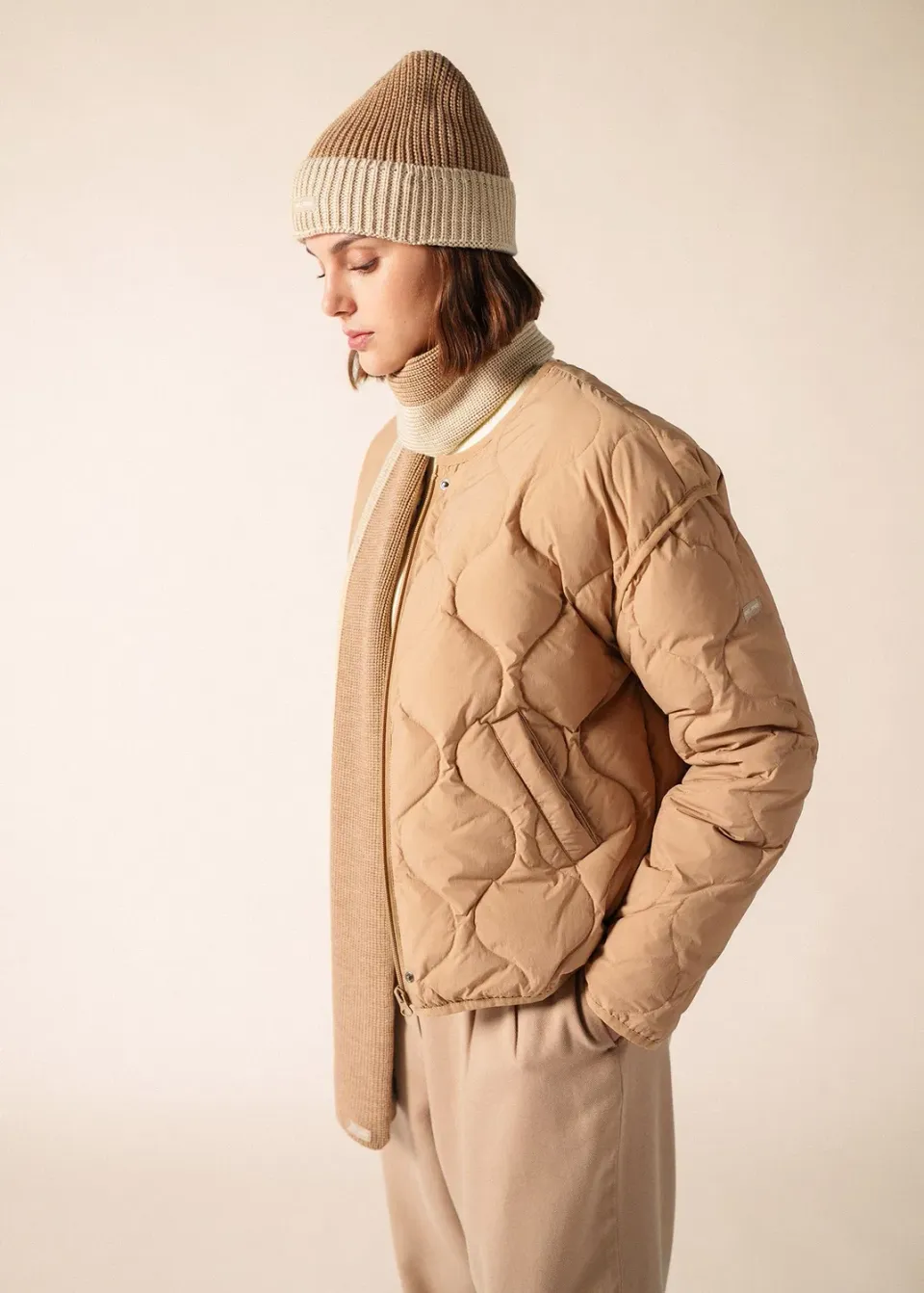 Saint James Canot bonnet beige foncé laine