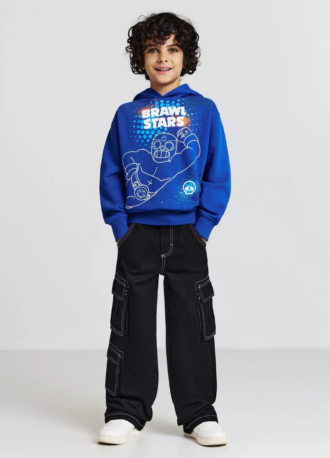 Calliope flammes et écrit sweat garçon capuche