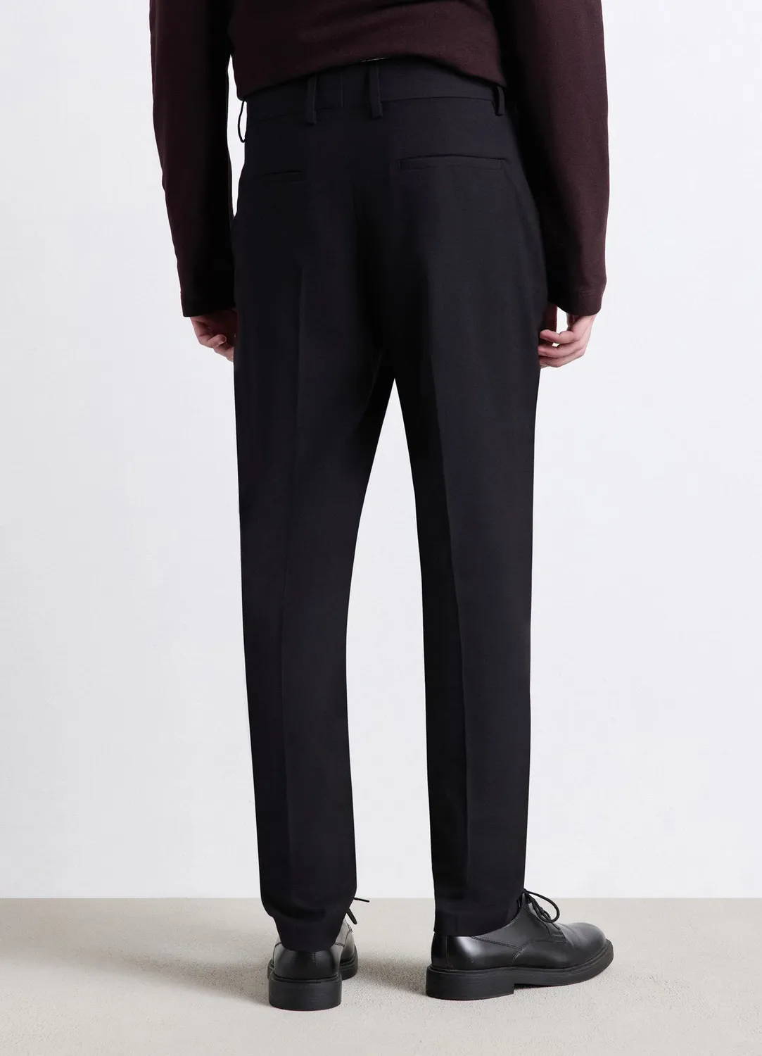 Calliope straight vita alta pantalon piqué homme
