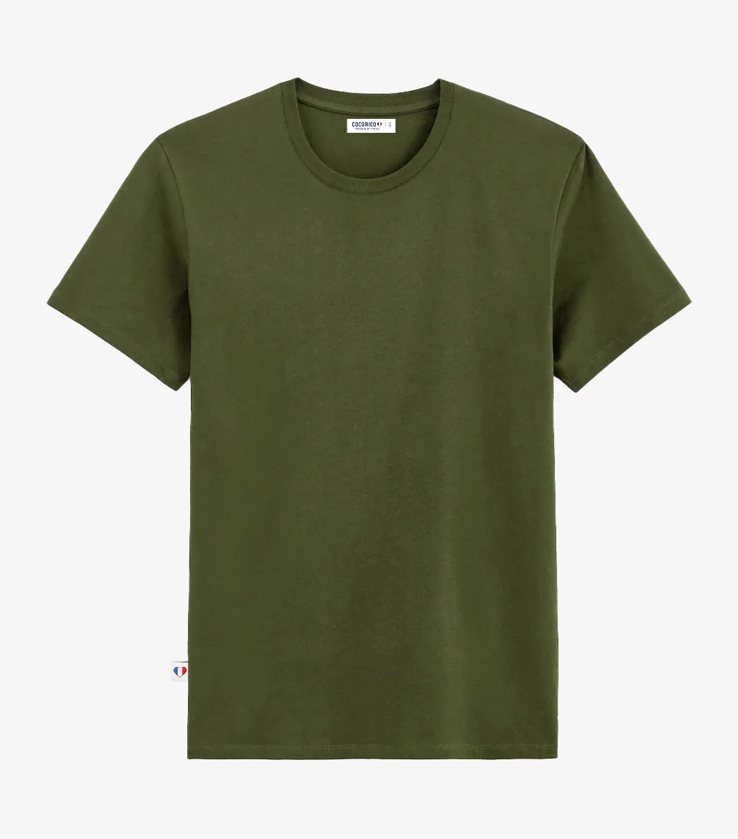 Cocorico Intemporel t-shirt homme kaki coton