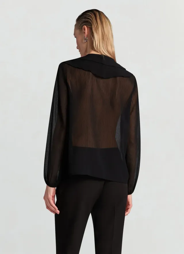 Calliope Blouse Femme Volants Col V Unie