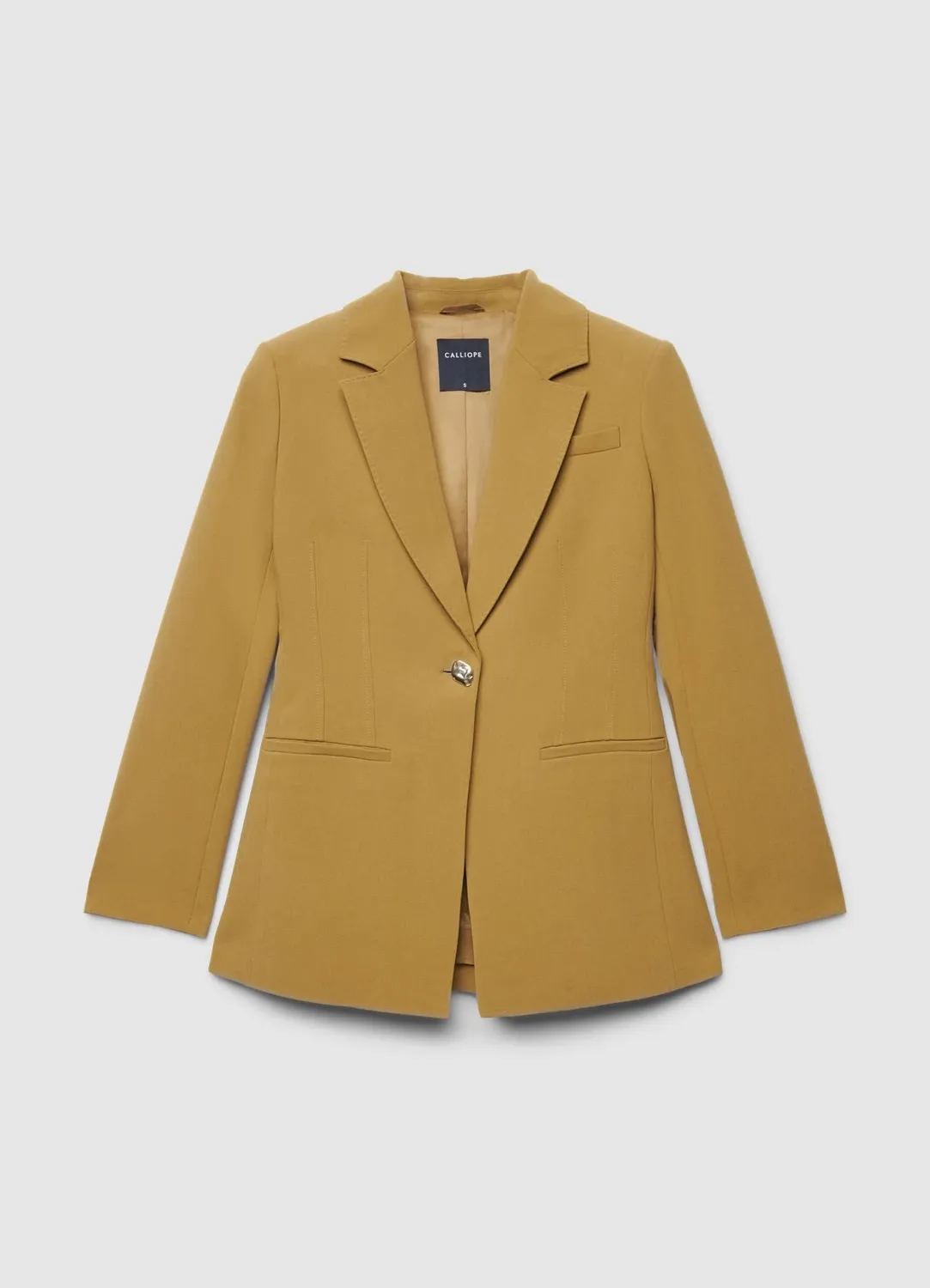 Calliope monopetto blazer crêpe femme pinces