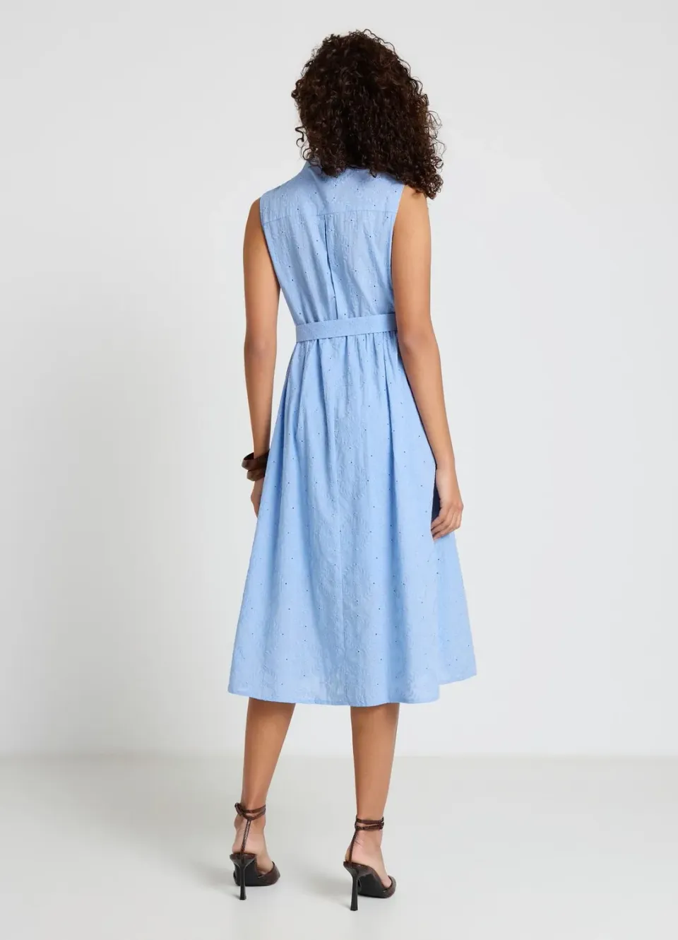 Calliope Atelier robe chemisier sangallo ceinture