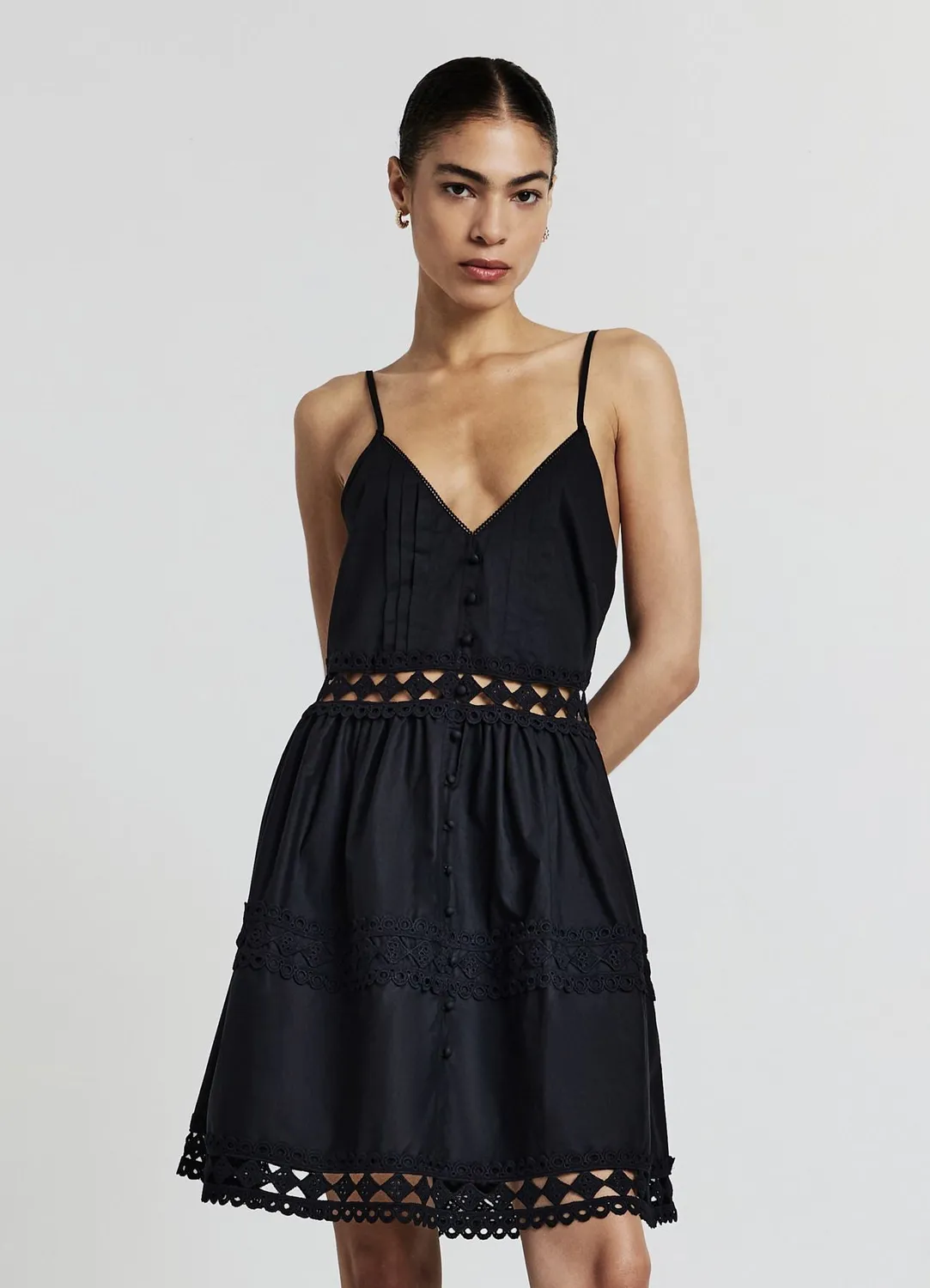 Calliope robe courte passementerie femme