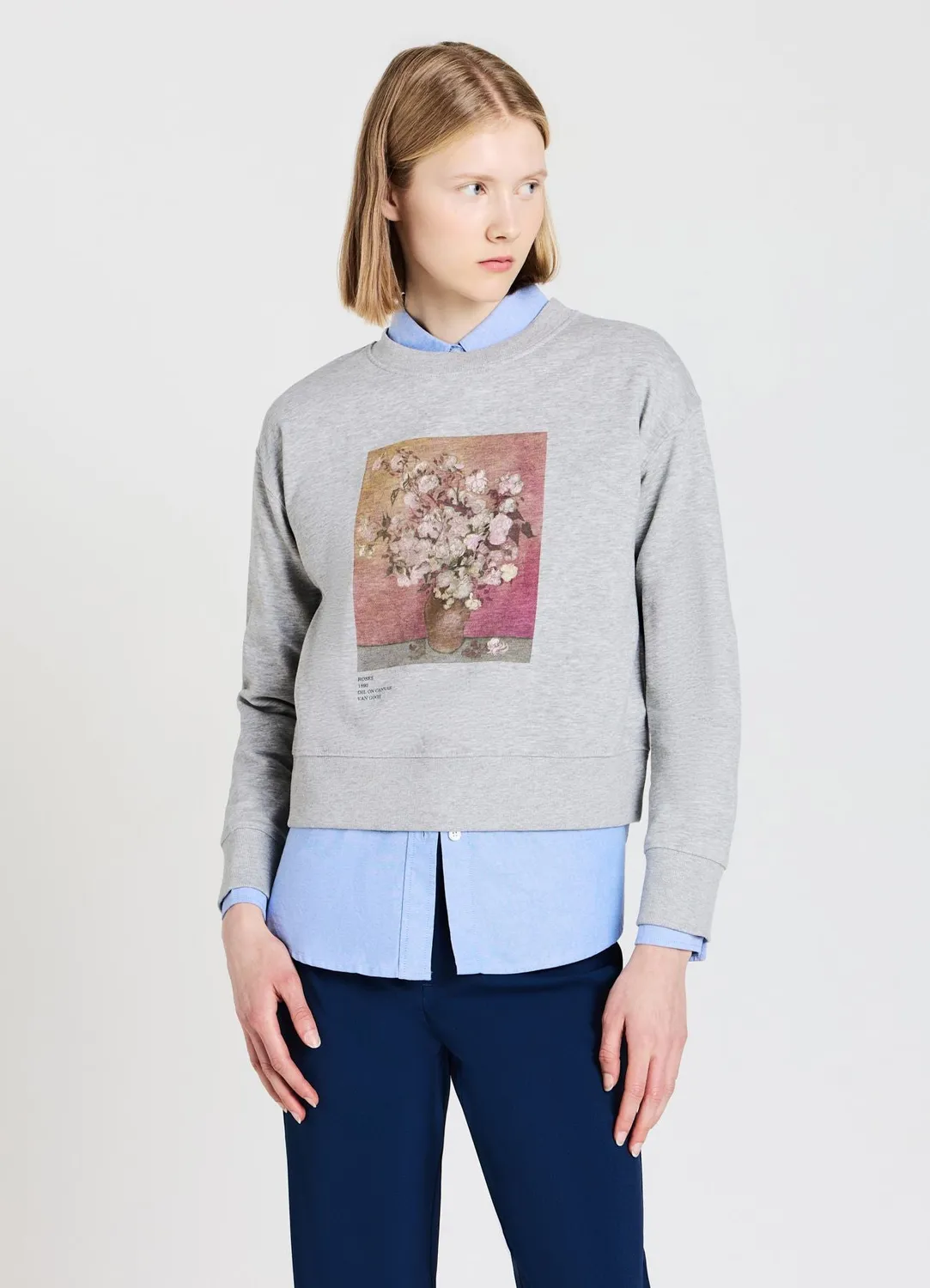 Calliope sweat femme col rond imprimé artistique