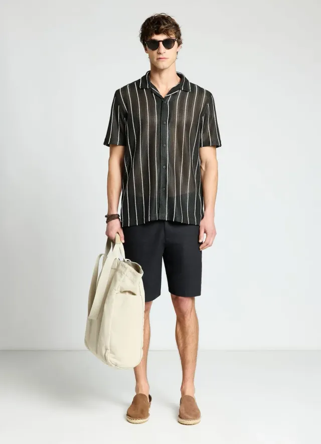 Calliope Chemise homme bowling rayée