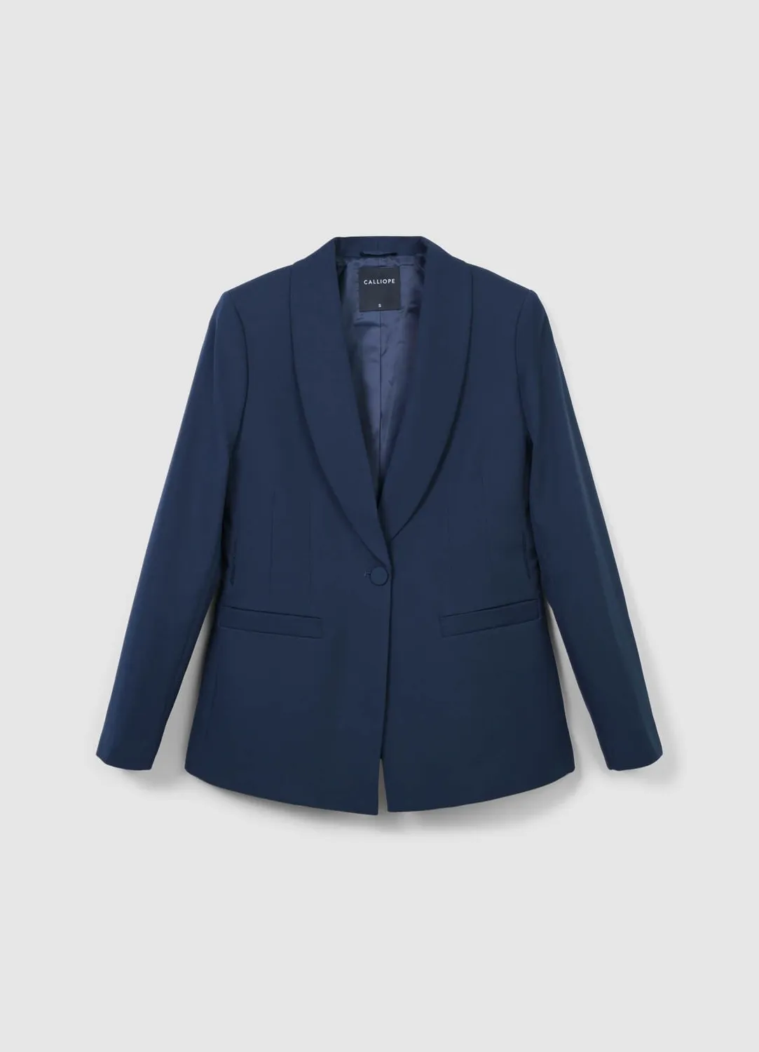 Calliope veste ceinturée femme col châle unie