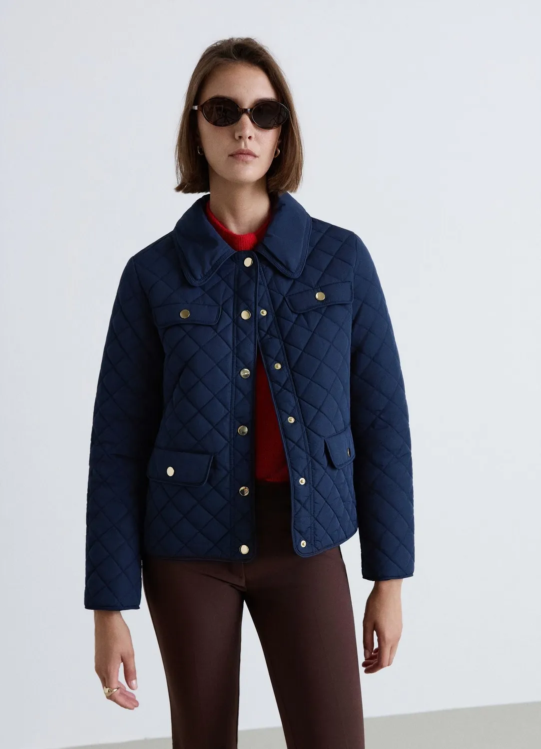 Calliope veste matelassée losanges femme unie