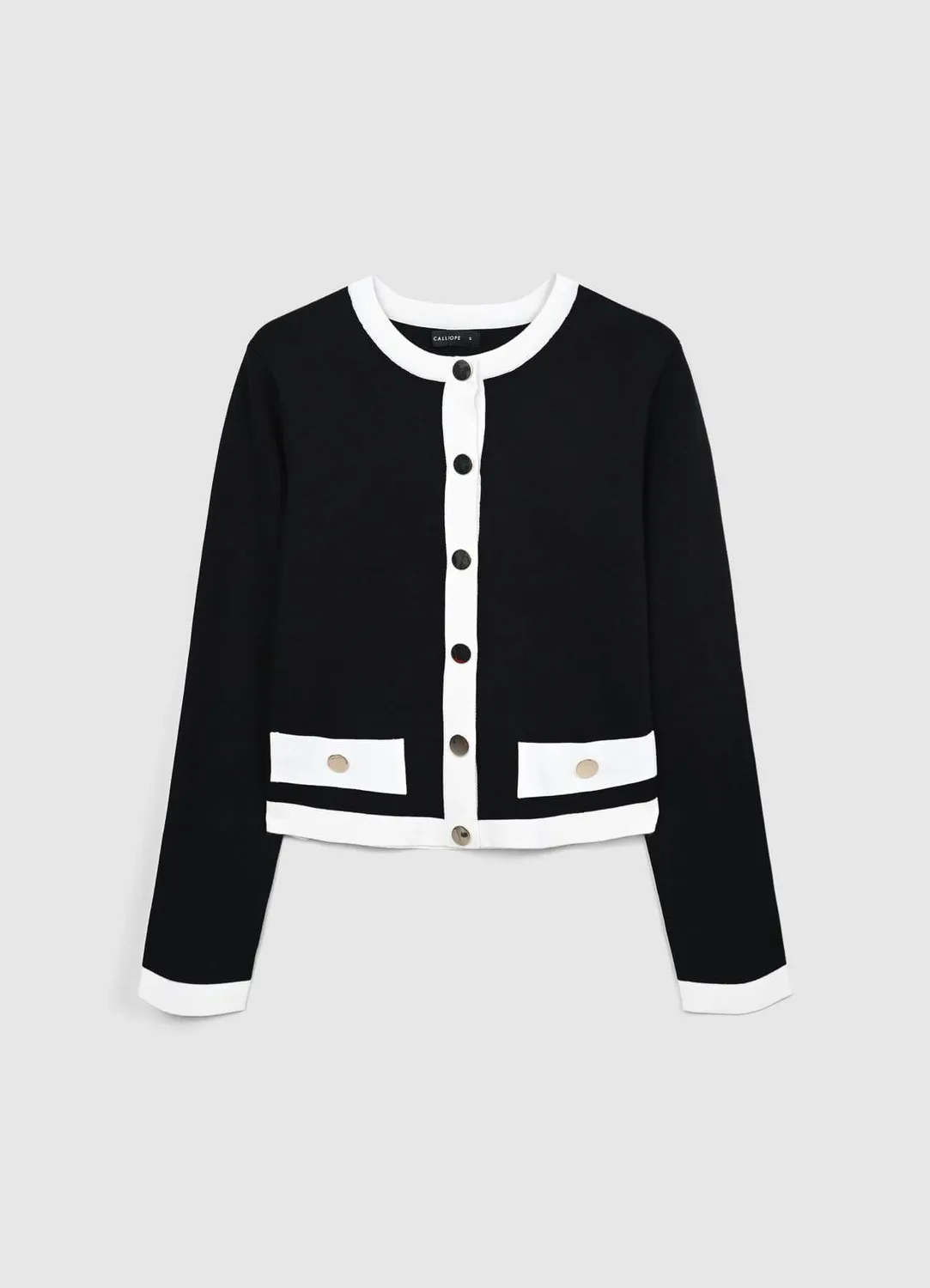 Calliope Cardigan boutons dorés femme col rond