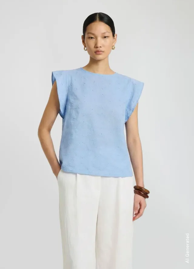 Calliope Blouse sangallo blouse broderie volants