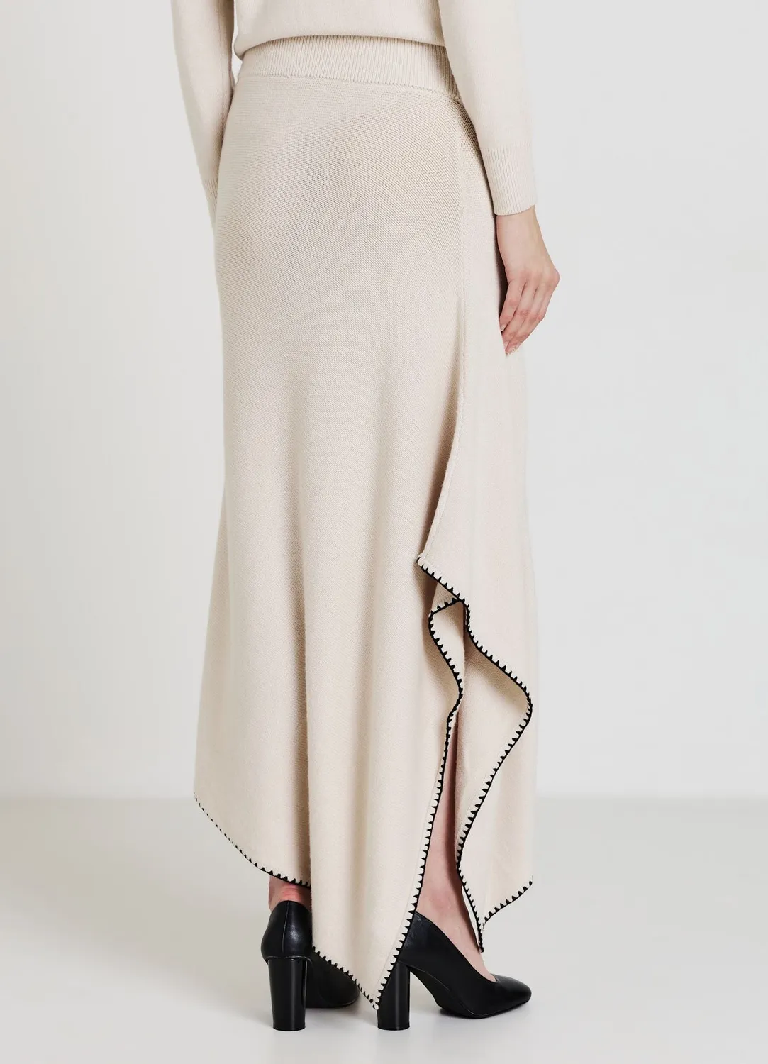 Calliope Jupe Asymétrique Surpiqûres Femme Jupe