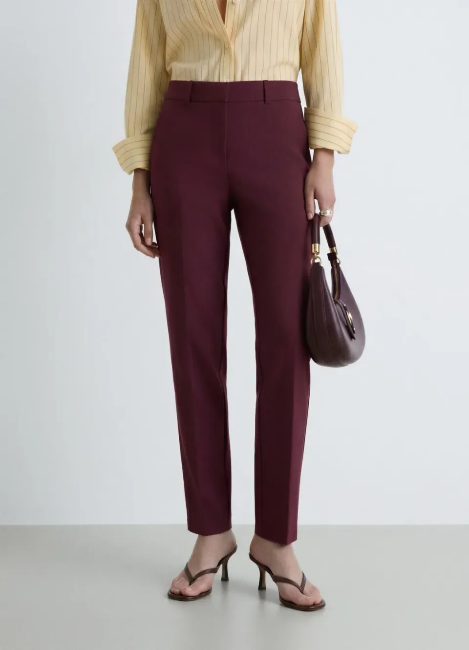 Calliope pantalon raso pantalon femme taille regular