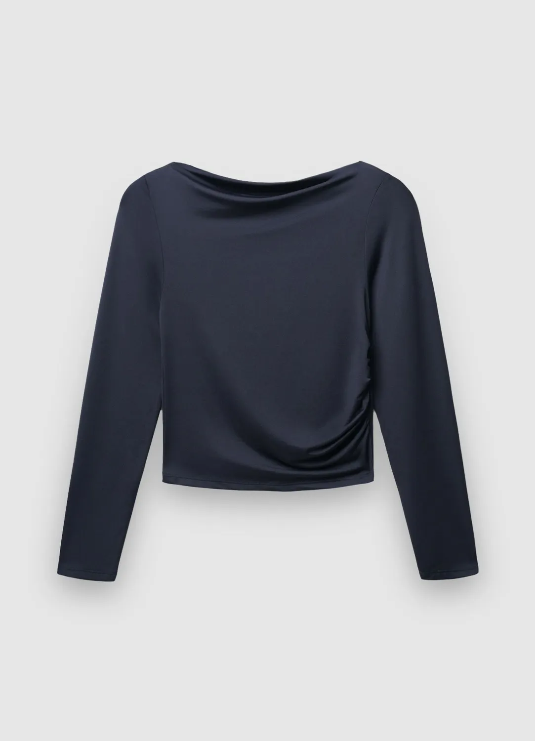 Calliope T-shirt col châle manches longues femme ajusté