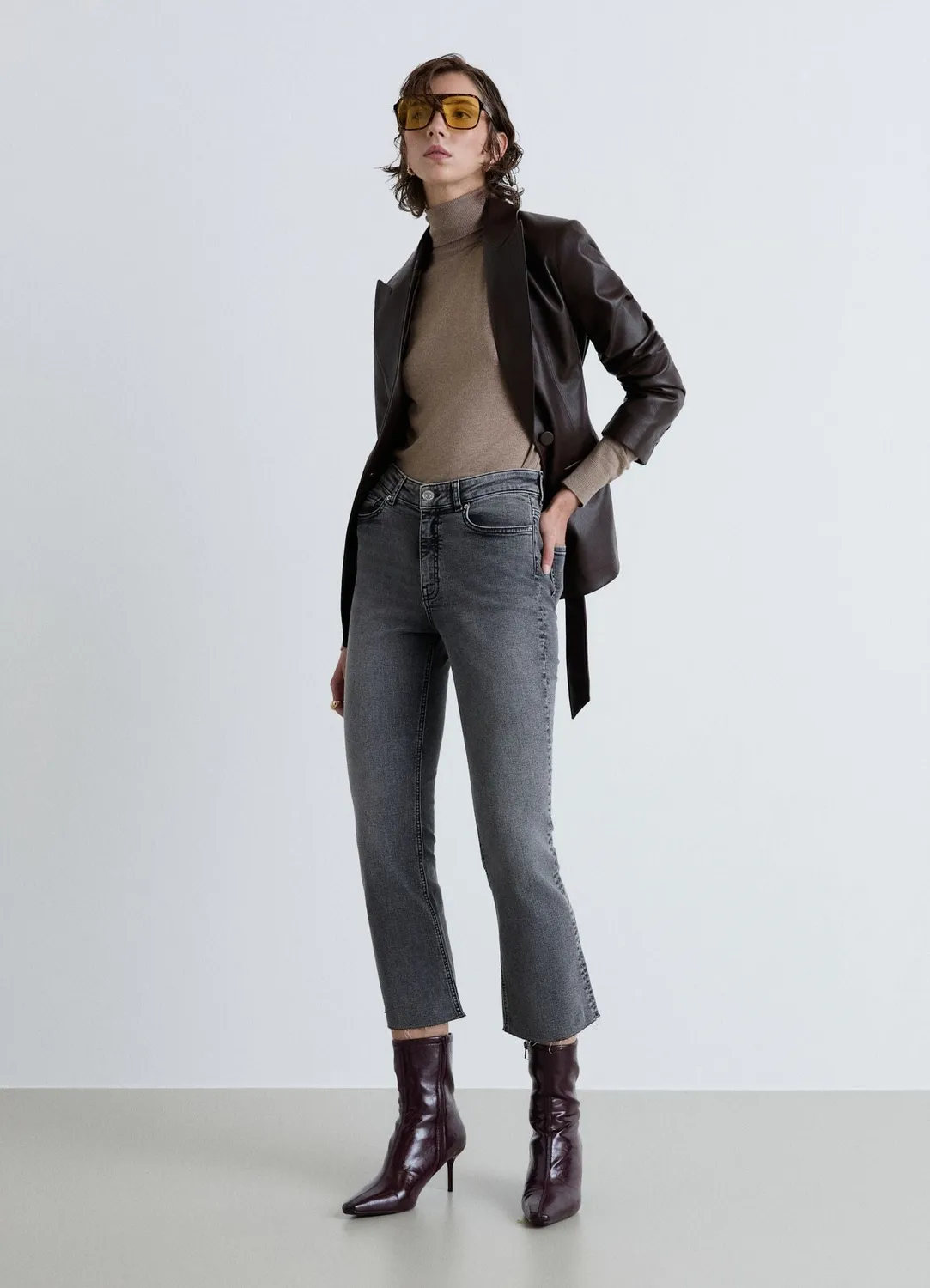 Calliope Jeans crop flare jean femme 40 évasé