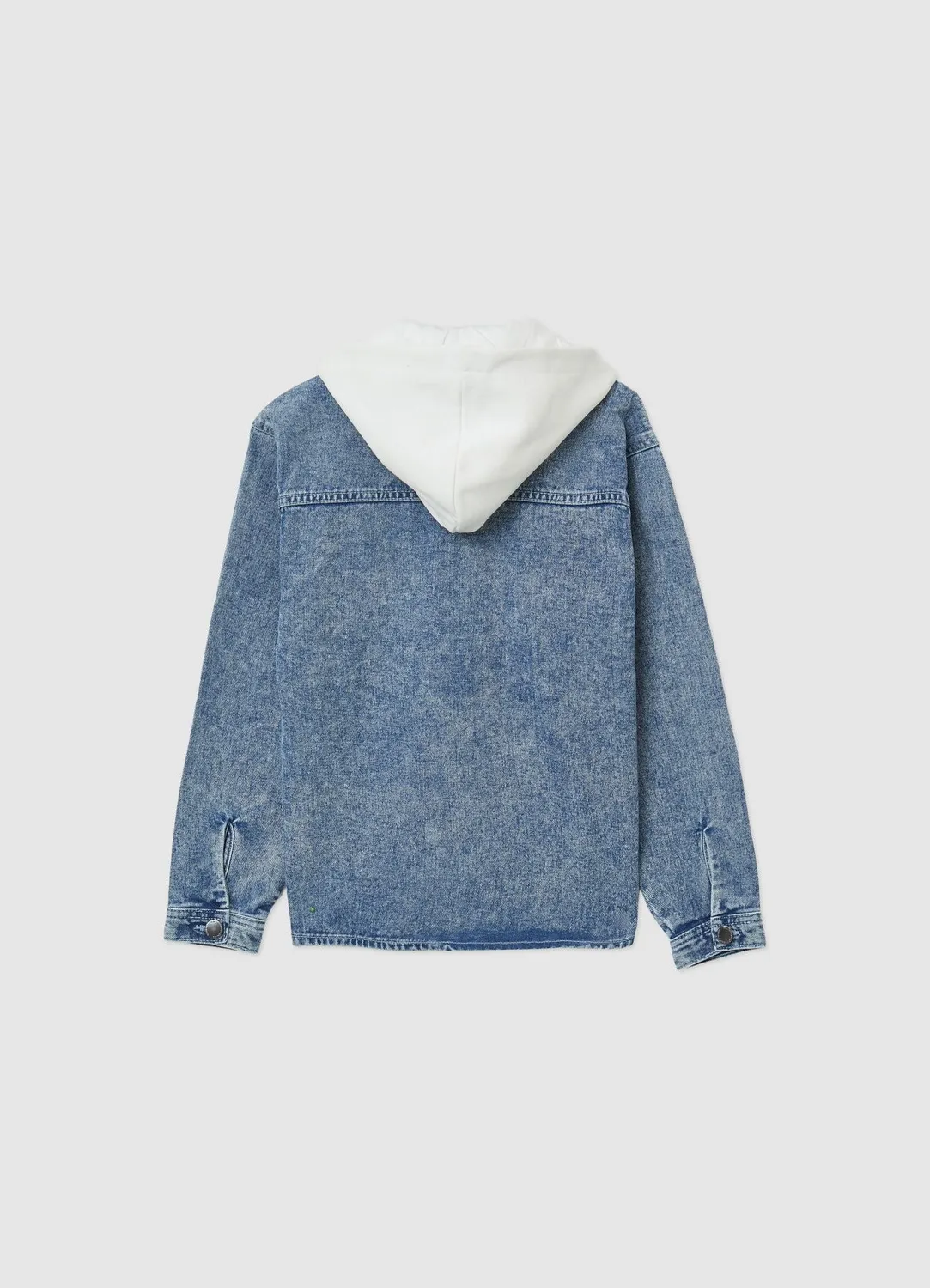 Calliope Shacket Denim Capuche Surchemise Garçon Uni