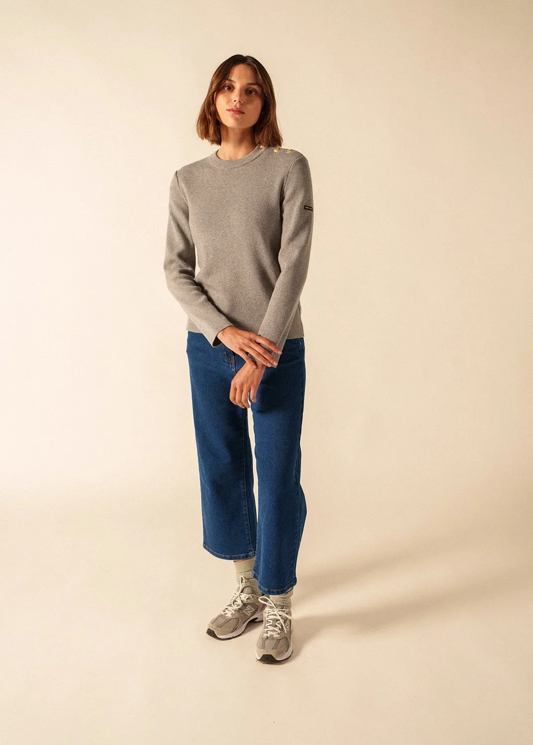 Saint James Brégançon pull marin gris Chine cachemire