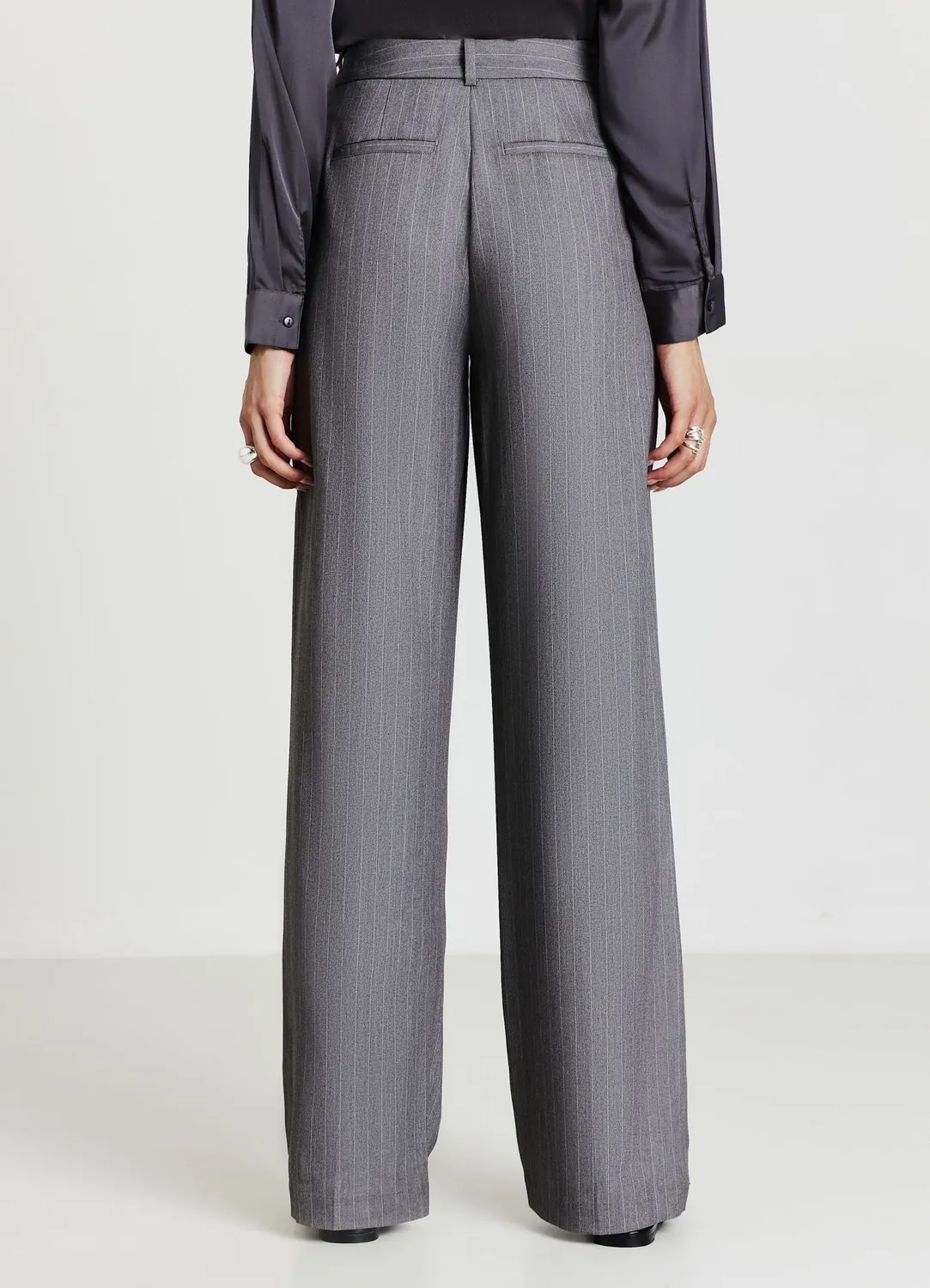 Calliope pantalon droit à rayures femme bureau