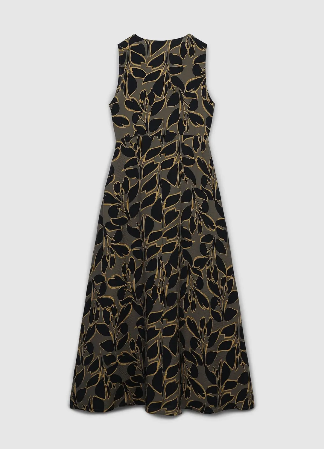Calliope robe longue feuillage femme sans manches