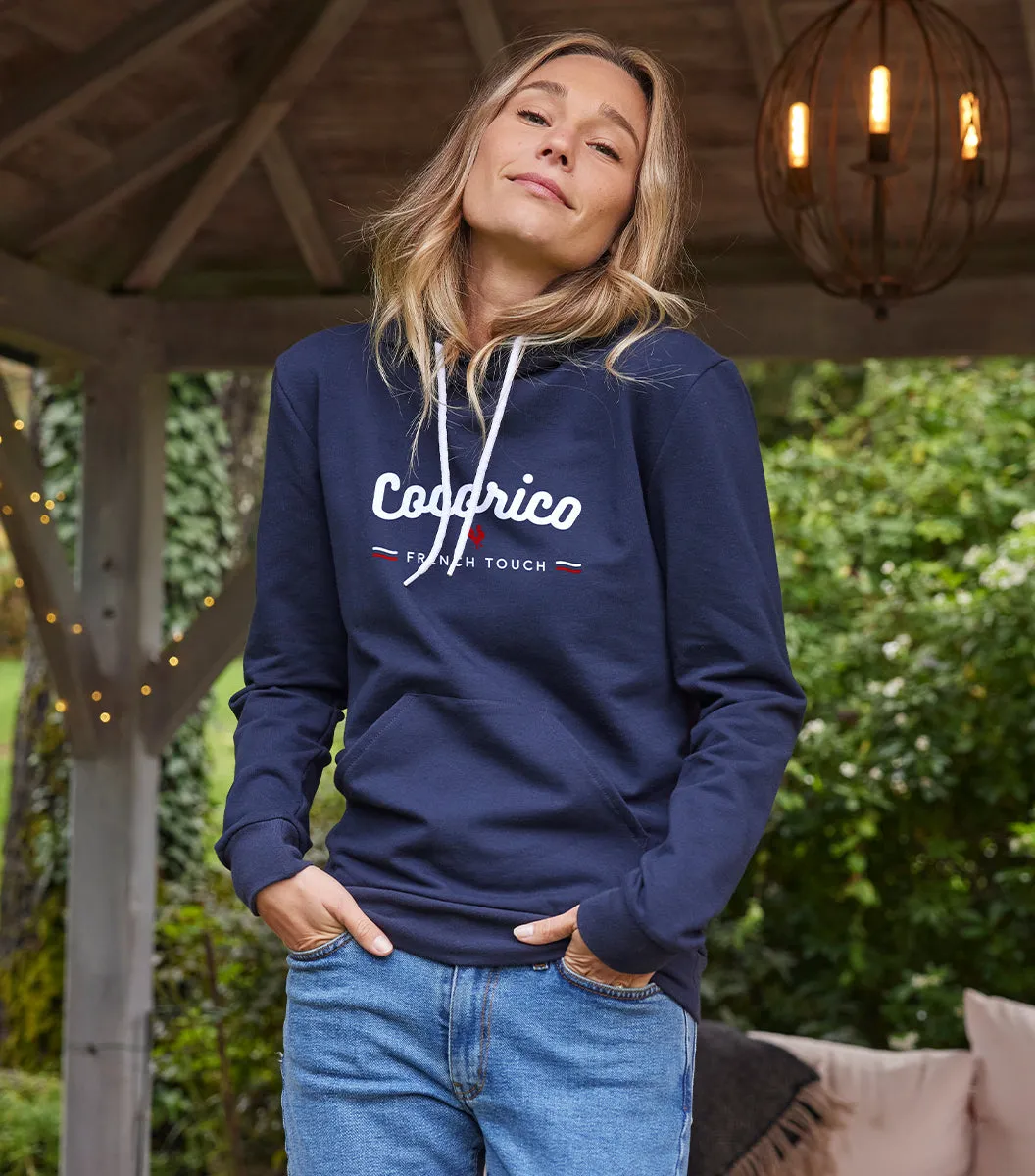 Cocorico French Touch Marine sweat capuche femme coton