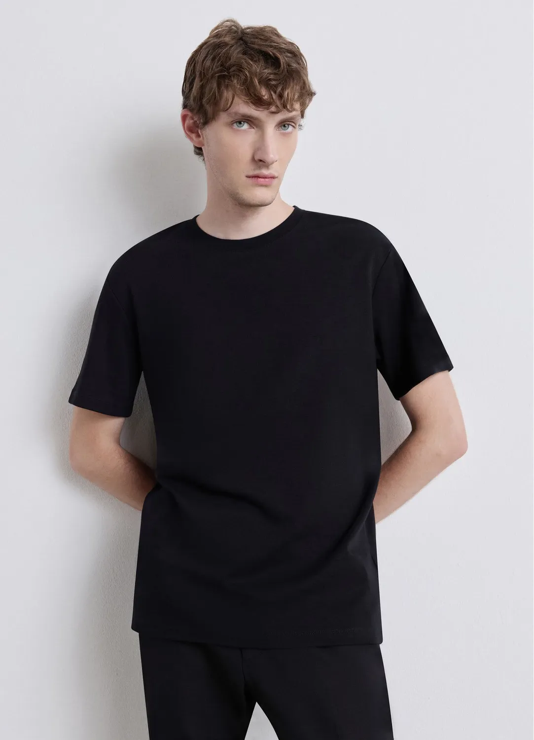 Calliope t-shirt col rond uni homme manches courtes