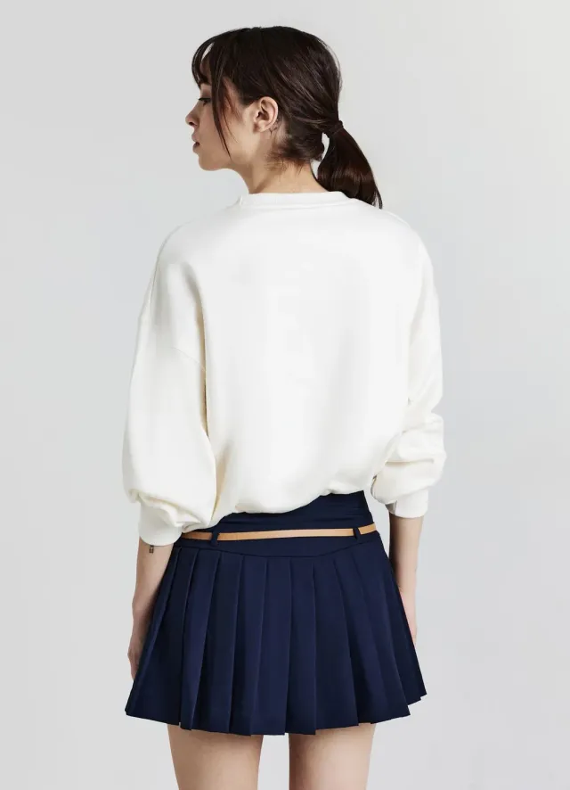 Calliope sweat écriture brodée femme col rond