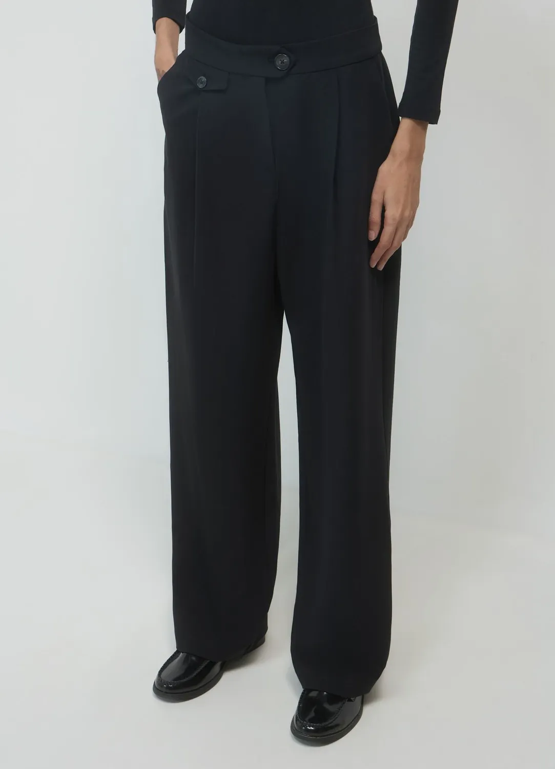 Calliope pantalon palazzo femme pinces regular