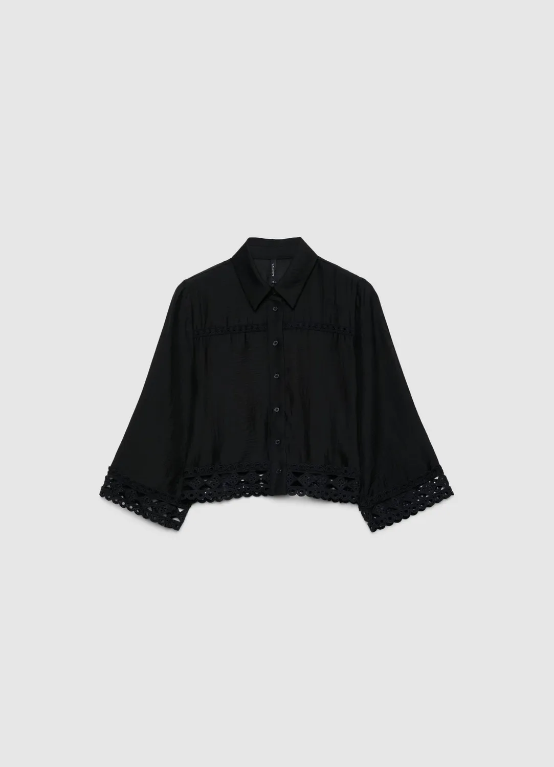 Calliope chemise femme unie passementerie ajouree