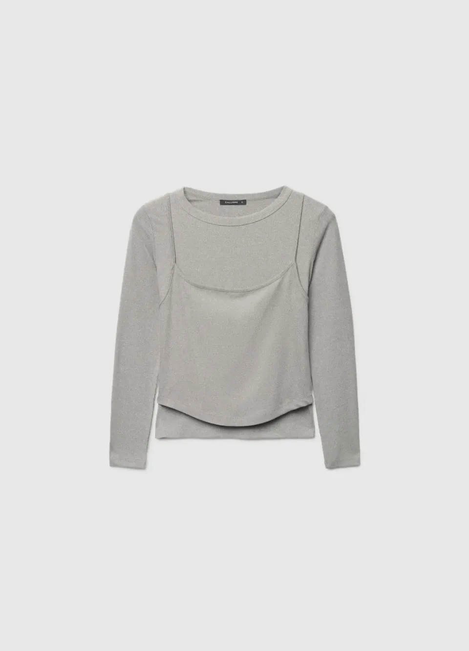 Calliope doublé top t-shirt femme manches longues