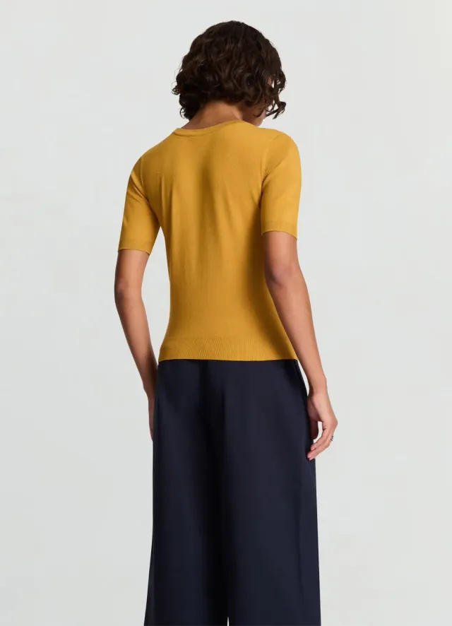 Calliope t-shirt uni col rond manches courtes femme