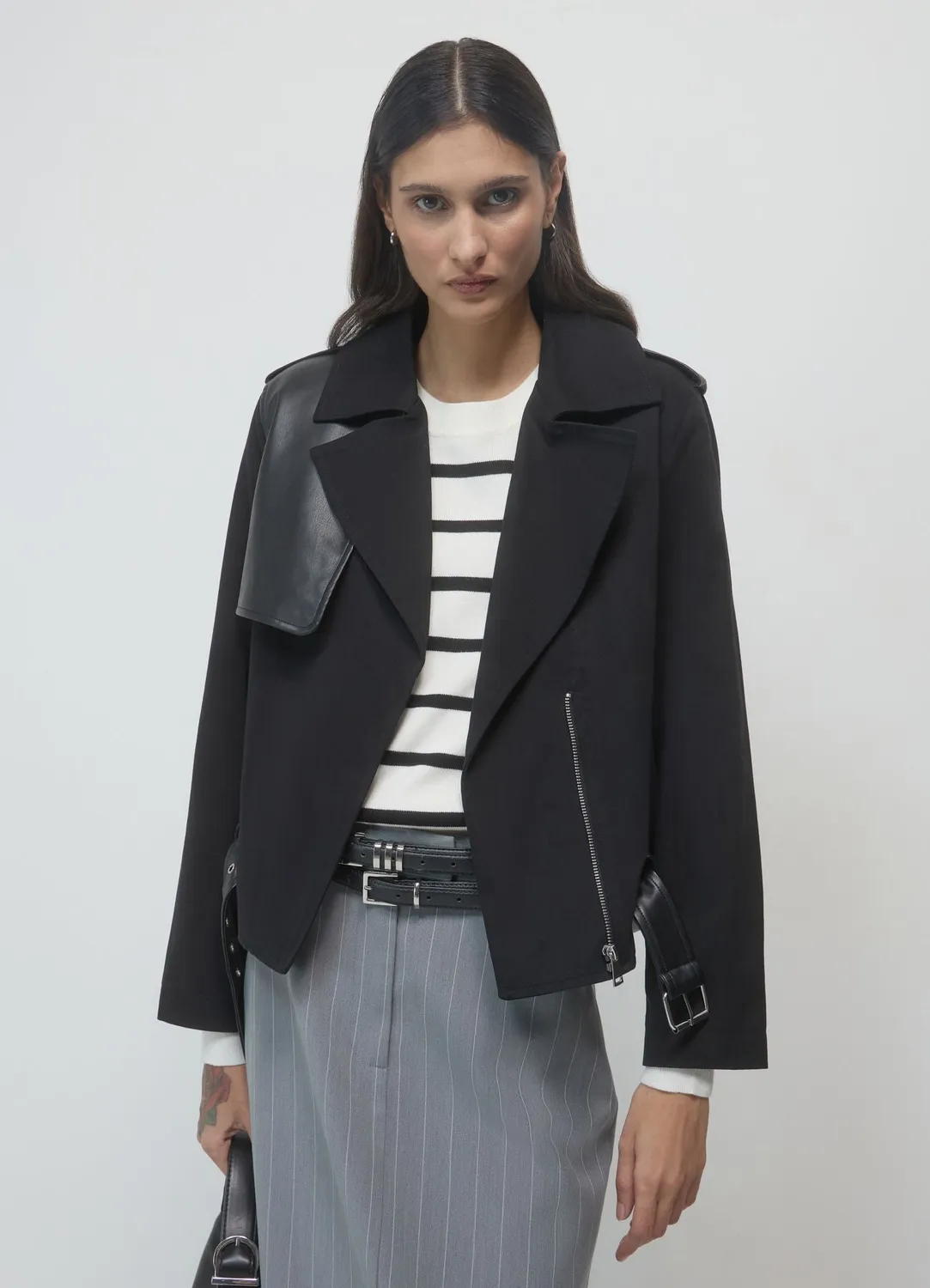 Calliope Trench Court Bi-Tissu Femme Coupe Regular