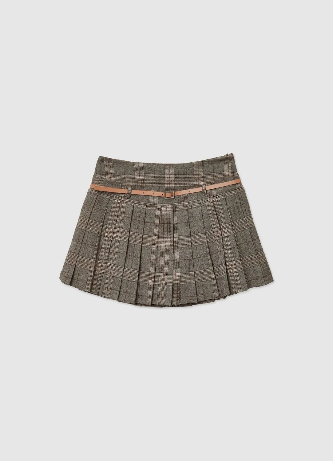 Calliope Pantagonna pieghe jupe-culotte carreaux ceinture